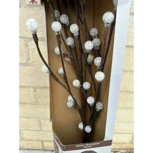 Evergreen 32” LED Bubble Lights Décor Natural Branches, Brown, 2 Pack Open Box - Picture 3 of 3